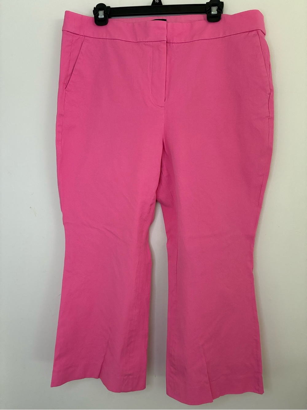 J. Crew Kelsey Pant Bright Pink Cropped Flare Stretch Pants 16
